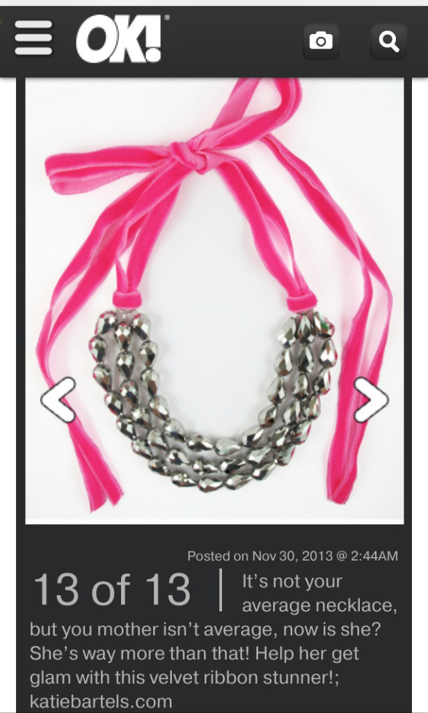 OK Magazine features the Shira necklace